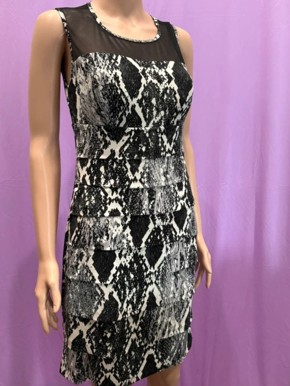 Cocktail Dress snake Pattern